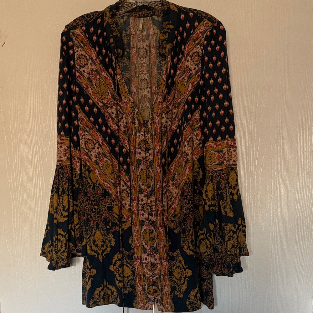 Free People Multicolor Bohemian Blouse